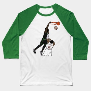 Jaylen Brown Dunks on Donovan Mitchell Baseball T-Shirt